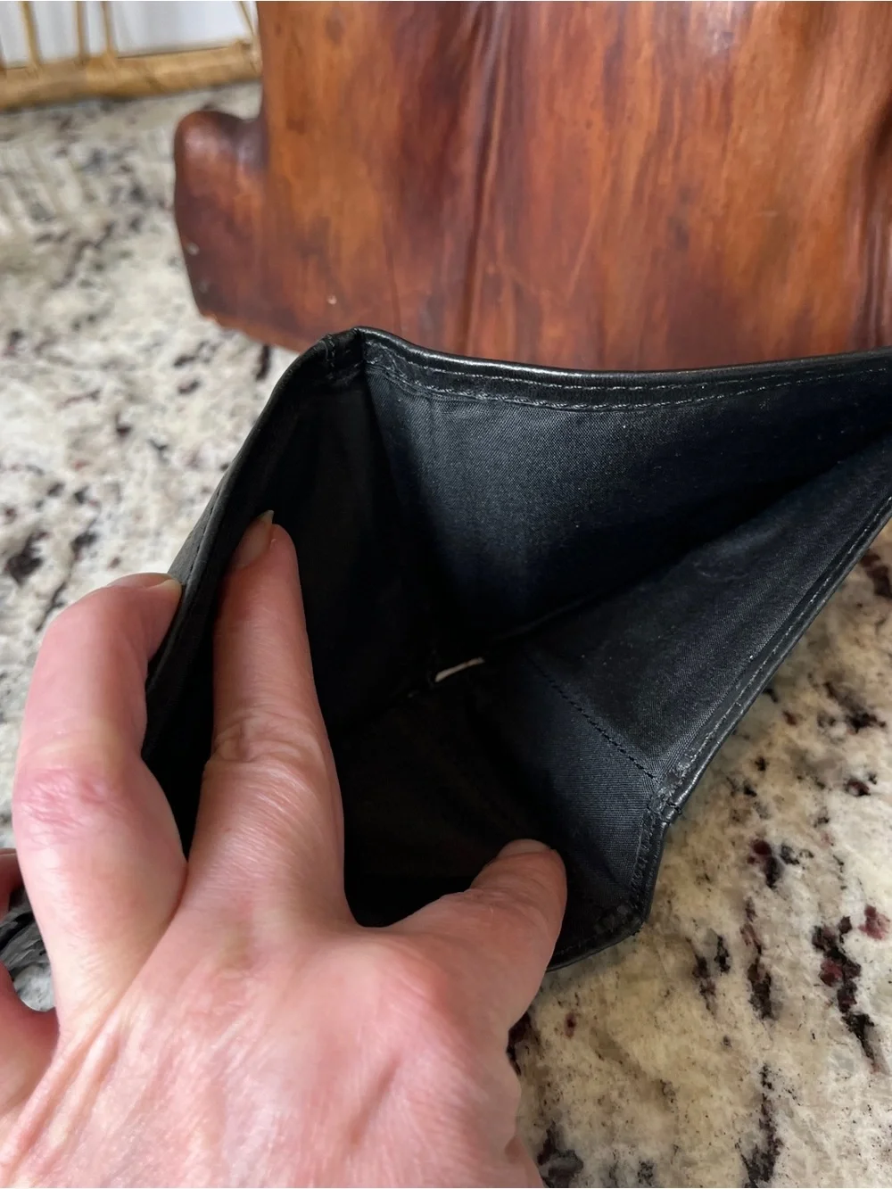 Fossil Men's Black Leather Money Clip Wallet